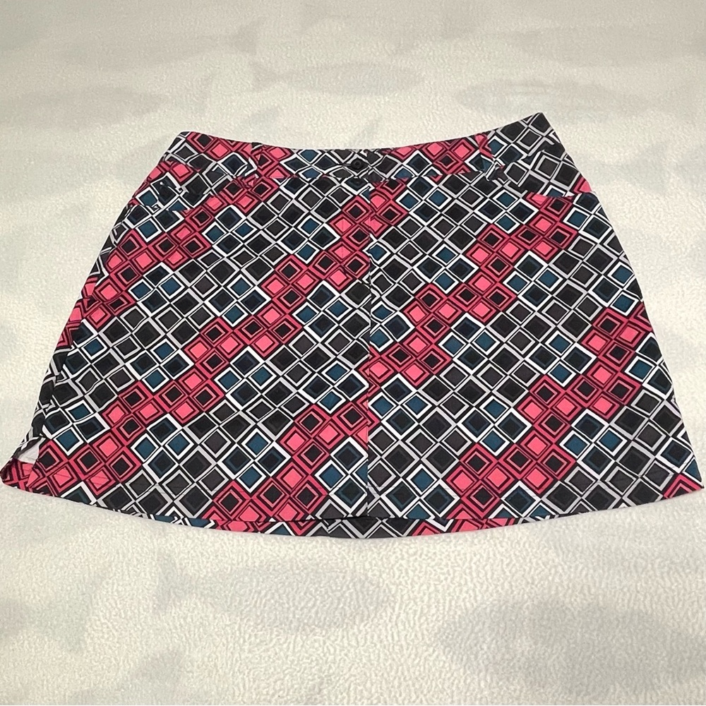Slazenger Geometric Print Golf Skort Women’s Size 12 Built-In Shorts